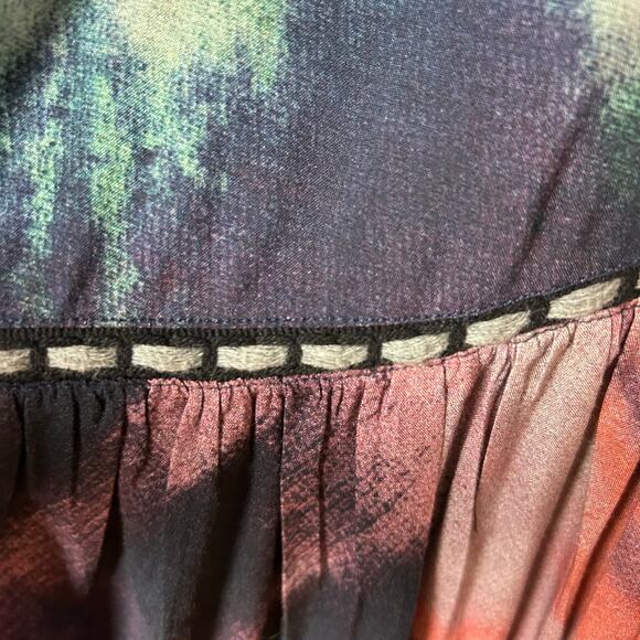 Anthropologie bl^nk London Dress Medium colorful tiered artsy long hippie boho - Picture 10 of 13